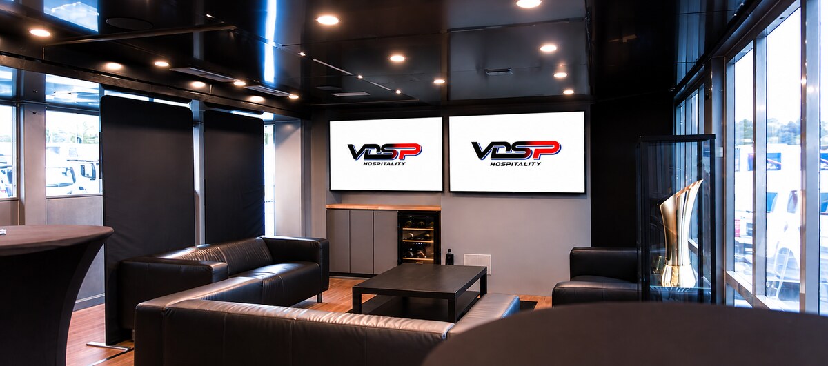 Upper VIP lounge with leather seating