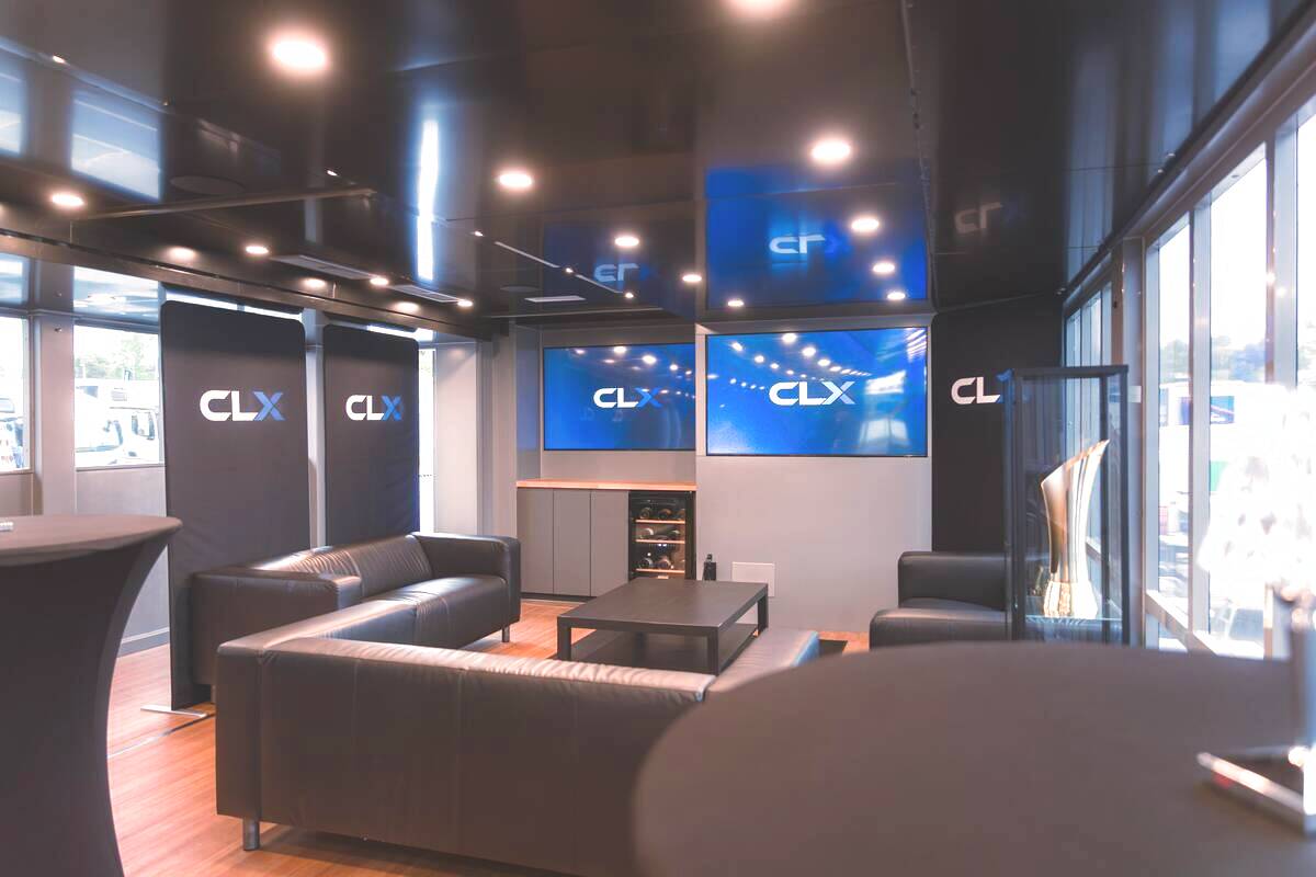 VIP lounge with entertainment screens